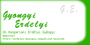 gyongyi erdelyi business card